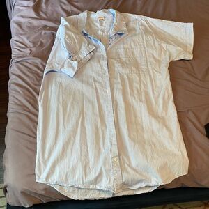 Woman’s Boyfriend style Light Blue Striped Shirt